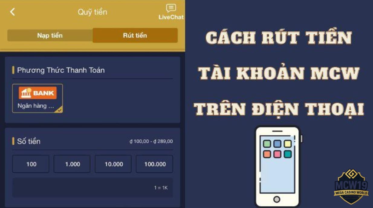 Các lỗi thường gặp khi rút tiền MCW19